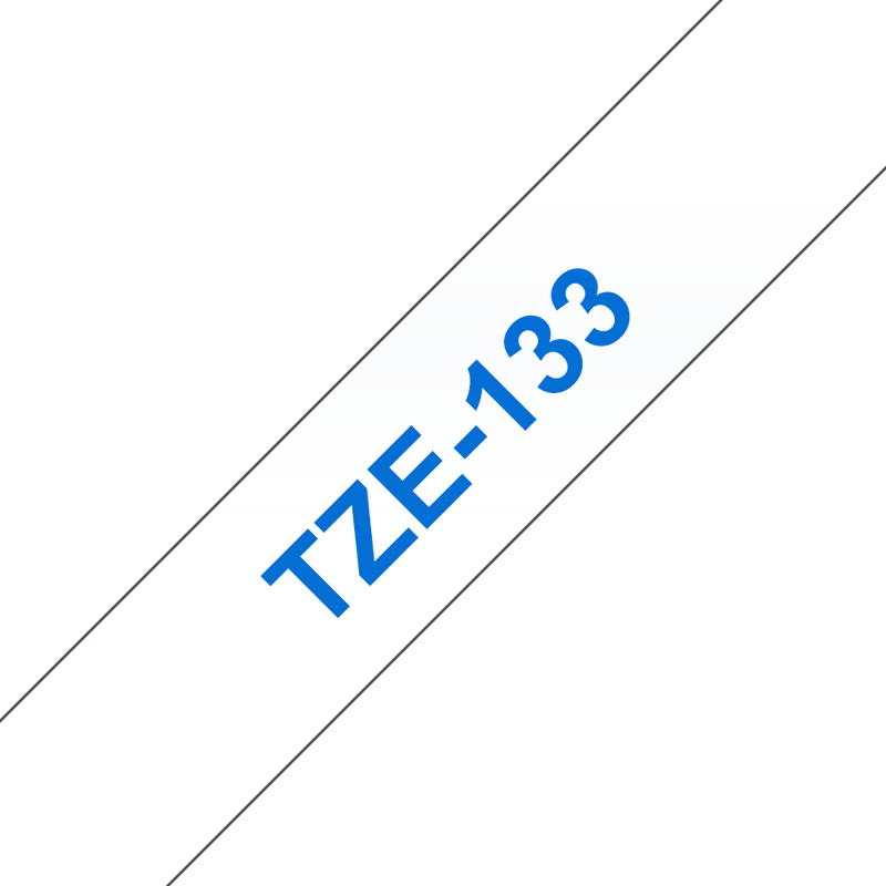Brother Blue On Clear PTouch Ribbon 12mm x 8m - TZE133 - UK BUSINESS SUPPLIES