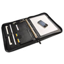 Monolith A4 Folio Case Zipped Leather Look Black 2754 - UK BUSINESS SUPPLIES