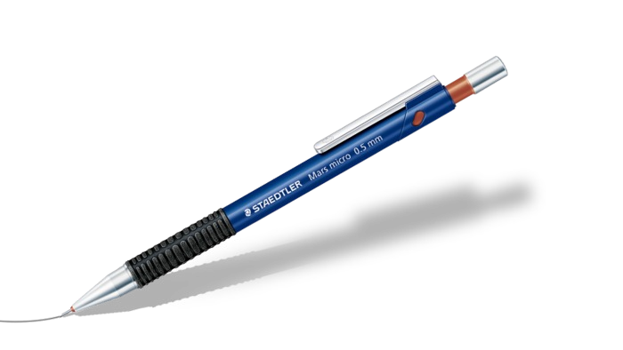 Staedtler Marsmicro Mechanical Pencil B 0.5mm Lead Blue Barrel (Pack 10) - 77505 - UK BUSINESS SUPPLIES