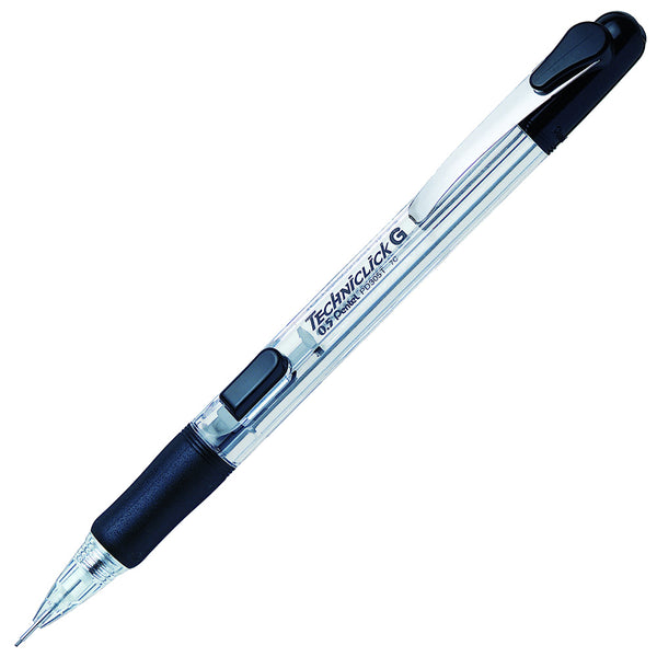 Pentel Techniclick Mechanical Pencil HB 0.5mm Lead Black/Transparent Barrel (Pack 12) - PD305T-A - UK BUSINESS SUPPLIES