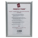 Photo Album Co Poster/Photo Snap Frame A3 Aluminium Frame Plastic Front Silver - PAPFA3B - UK BUSINESS SUPPLIES