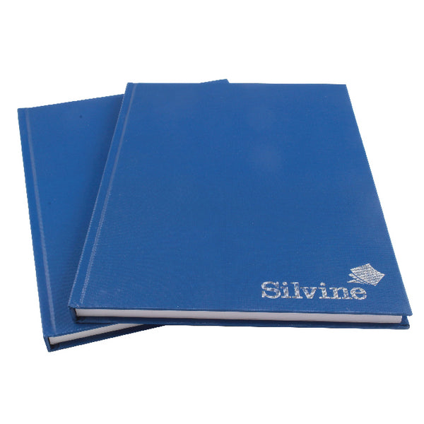 Silvine A4 Casebound Hard Cover Notebook Ruled 192 Pages Blue (Pack 6) - CBA4 - UK BUSINESS SUPPLIES