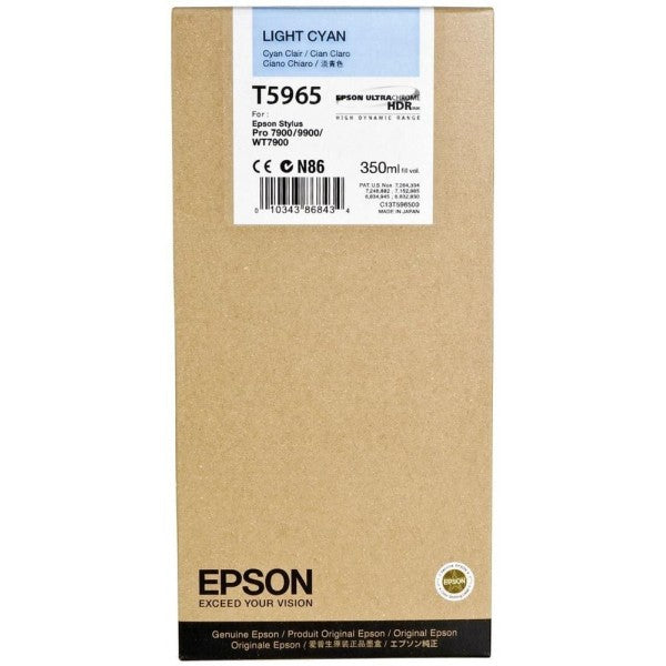 Epson T5965 Light Cyan Ink Cartridge 350ml - C13T596500 - UK BUSINESS SUPPLIES
