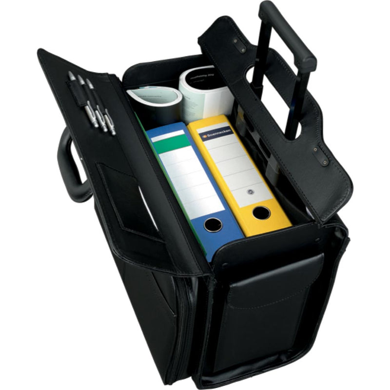 Alassio San Remo Trolley Pilot Case Black - 45030 - UK BUSINESS SUPPLIES