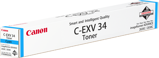 Canon EXV34C Cyan Standard Capacity Toner Cartridge 19k pages - 3783B002 - UK BUSINESS SUPPLIES