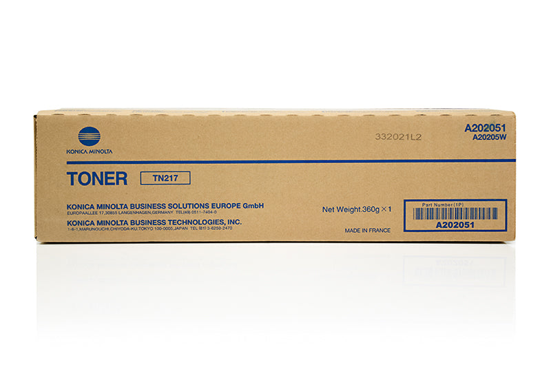 Konica Minolta TN217K Black Toner Cartridge 17.5k pages for Bizhub 223/283 - A202051 - UK BUSINESS SUPPLIES