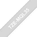 Brother White On Light Grey Label Tape 12mm x 5m - TZEMQL35 - UK BUSINESS SUPPLIES