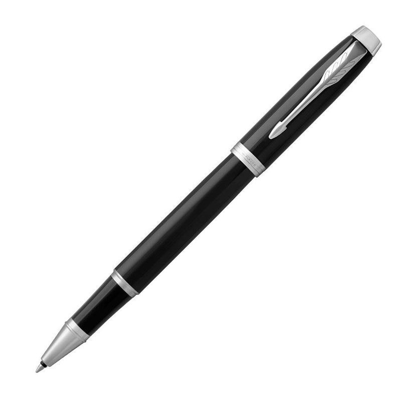 Parker IM Rollerball Pen Black/Chrome Barrel Black Ink Gift Box - 1931658 - UK BUSINESS SUPPLIES