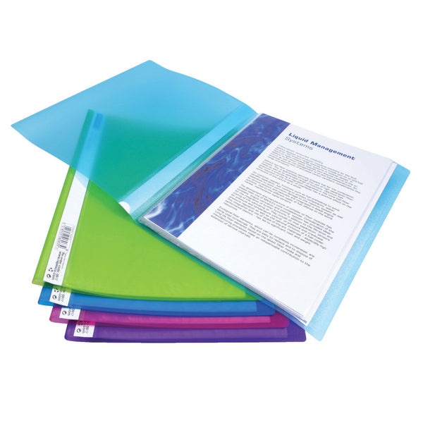 Rapesco A4 Flexi Display Book 20 Pocket Assorted Colours (Pack 10) - 916 - UK BUSINESS SUPPLIES