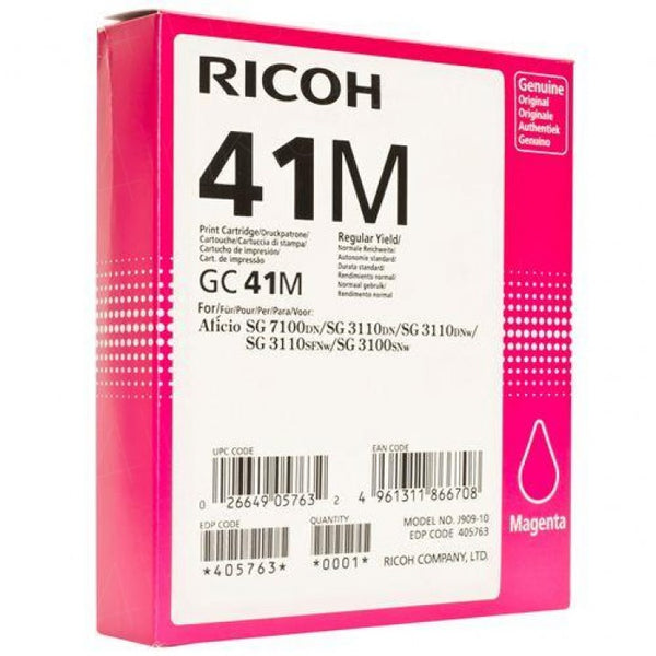 Ricoh GC41M Magenta Standard Capacity Gel Ink Cartridge 2.2k pages - 405763 - UK BUSINESS SUPPLIES