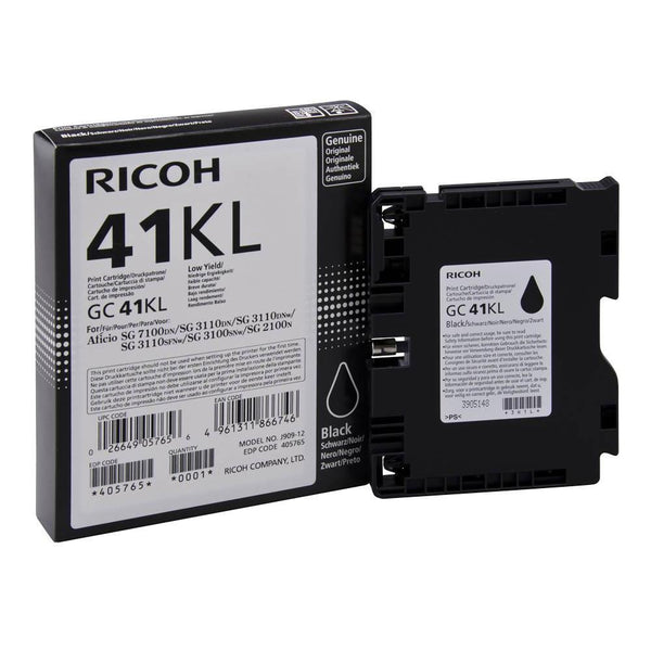 Ricoh GC41KL Black Standard Capacity Gel Ink Cartridge 600 pages - 405765 - UK BUSINESS SUPPLIES