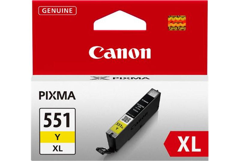 Canon CLI551XLY Yellow High Yield Ink Cartridge 11ml - 6446B001 - UK BUSINESS SUPPLIES
