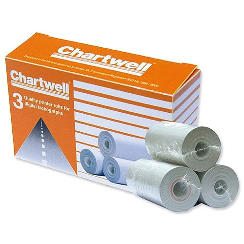 Chartwell Digital Tachograph Rolls (Pack 3) - DPROLLZ - UK BUSINESS SUPPLIES
