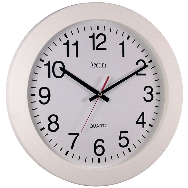 Acctim Controller Wall Clock Silent Sweep 368mm White 93/704 - UK BUSINESS SUPPLIES
