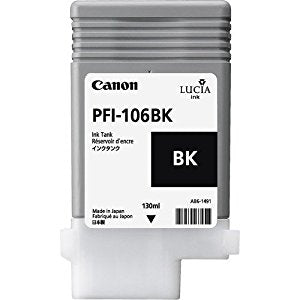 Canon PFI106BK Black Standard Capacity Ink Cartridge 130ml - 6621B001 - UK BUSINESS SUPPLIES