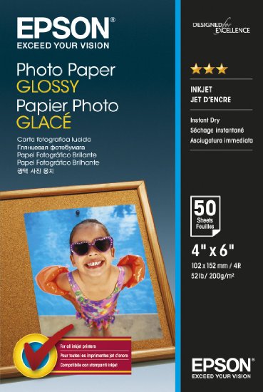 Epson Glossy Photo Paper 10 x 15cm 50 Sheets - C13S042547 - UK BUSINESS SUPPLIES