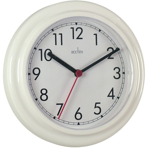 Acctim Stratford Wall Clock 230mm White 21242 - UK BUSINESS SUPPLIES