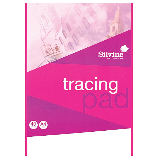 Silvine A4 Tracing Pad 63gsm 40 Sheets (Pack 6) - A4T - UK BUSINESS SUPPLIES