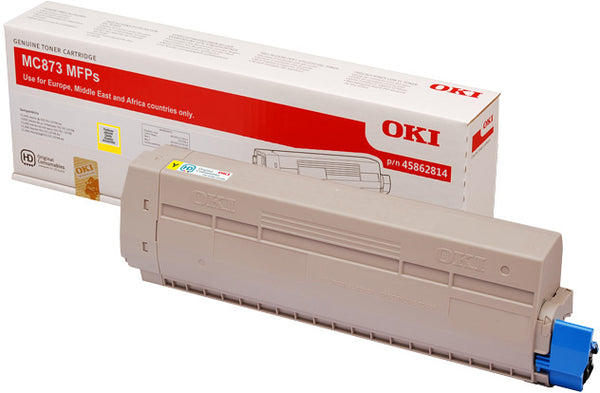 OKI Yellow Toner Cartridge 10K pages - 45862814 - UK BUSINESS SUPPLIES