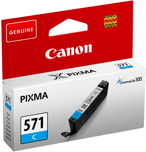 Canon CLI571C Cyan Standard Capacity Ink Cartridge 7ml - 0386C001 - UK BUSINESS SUPPLIES