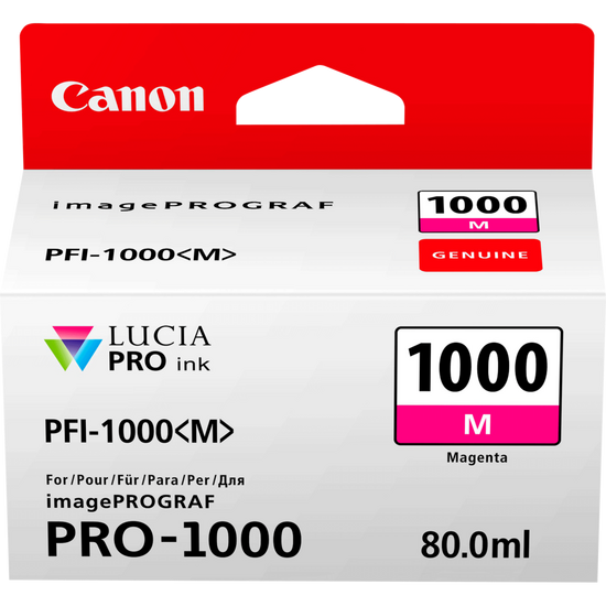 Canon PFI1000M Magenta Standard Capacity Ink Cartridge 80ml - 0548C001 - UK BUSINESS SUPPLIES
