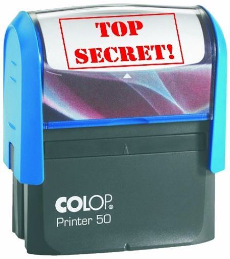 Colop P50 Self Inking Word Stamp TOP SECRET 68x29mm Red Ink - C144791TOP - UK BUSINESS SUPPLIES
