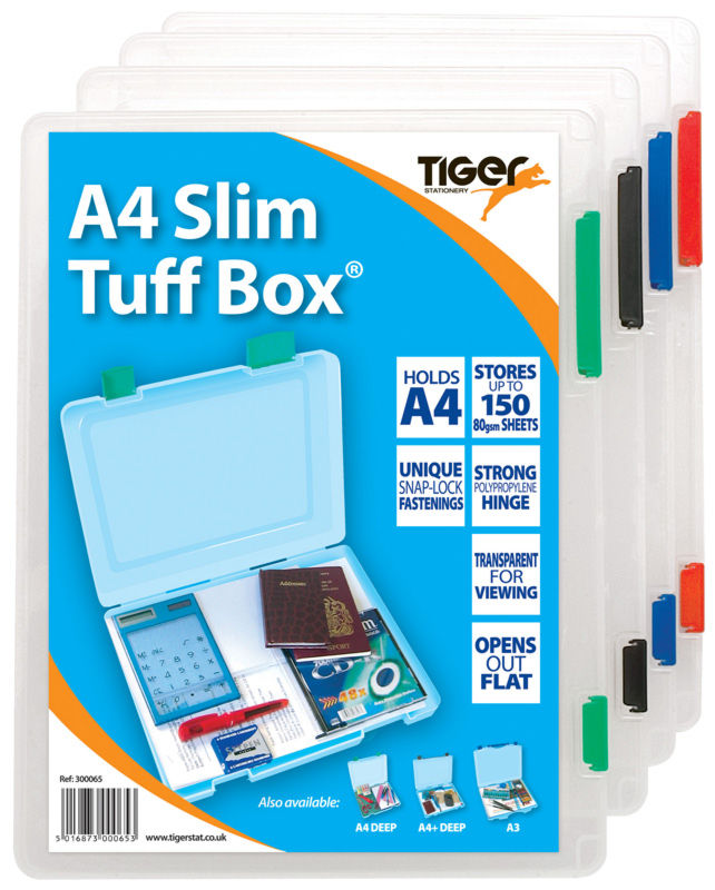 Tiger Tuff Box Polypropylene A4 Slim - 300065 - UK BUSINESS SUPPLIES