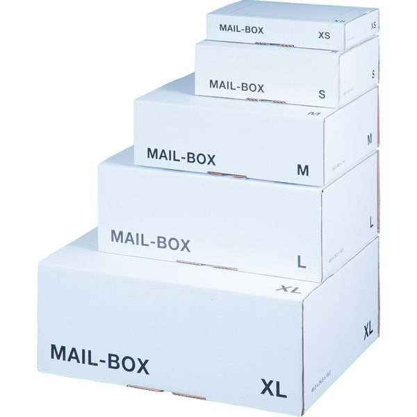 ValueX Mailing Box Medium 325x245x105mm White (Pack 20) - 212111220 - UK BUSINESS SUPPLIES