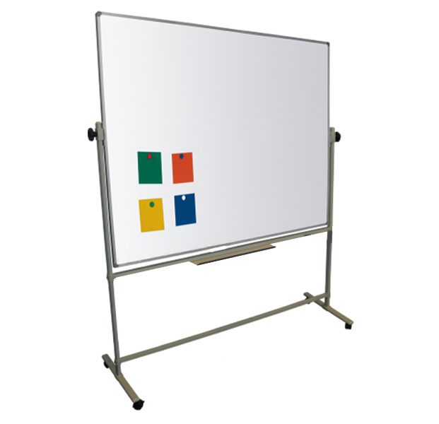 Magiboards Mobile Double Sided Magnetic Coated Steel Whiteboard Aluminium Frame 1200x900mm - MC2007 - UK BUSINESS SUPPLIES