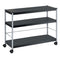 Fast Paper Mobile Trolley Extra Large 3 Shelves Black/Silver - FDP3XL01 - UK BUSINESS SUPPLIES