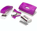 ValueX Stapler Staple Remover and Hole Punch Set Purple - SPSET17 - UK BUSINESS SUPPLIES
