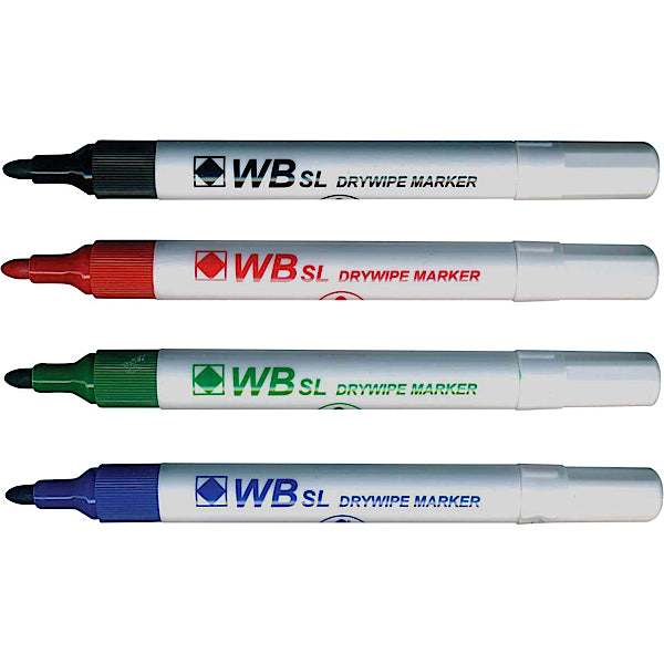 ValueX Whiteboard Marker Bullet Tip 2mm Line Assorted Colours (Pack 10) - 8710MIXED - UK BUSINESS SUPPLIES