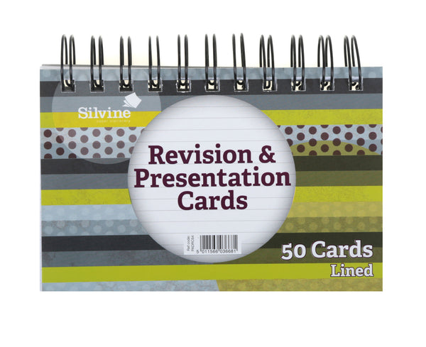 Silvine Revision and Presentation Cards Ruled 152x102mm Twinwire Pad White (Pack 50) - PADRC64 - UK BUSINESS SUPPLIES