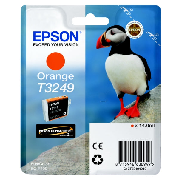 Epson T3249 Puffin Orange Standard Capacity Ink Cartridge 14ml - C13T32494010 - UK BUSINESS SUPPLIES