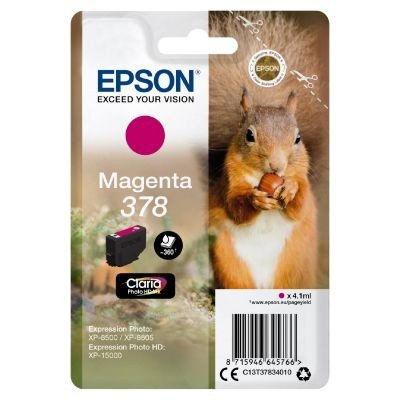 Epson 378 Squirrel Magenta Standard Capacity Ink Cartridge 4ml - C13T37834010 - UK BUSINESS SUPPLIES