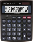 Rebell RE-PANTHER 12 BX 12 Digit Desktop Calculator Black RE-PANTHER 12 BX - UK BUSINESS SUPPLIES