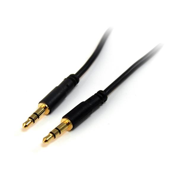 StarTech.com 3ft Slim 3.5mm Stereo Cable - UK BUSINESS SUPPLIES