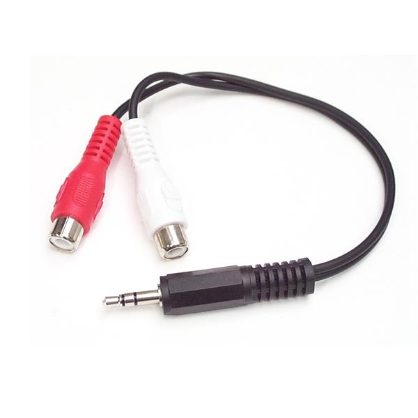 StarTech.com 6in 3.5mm Male to 2x RCA - UK BUSINESS SUPPLIES