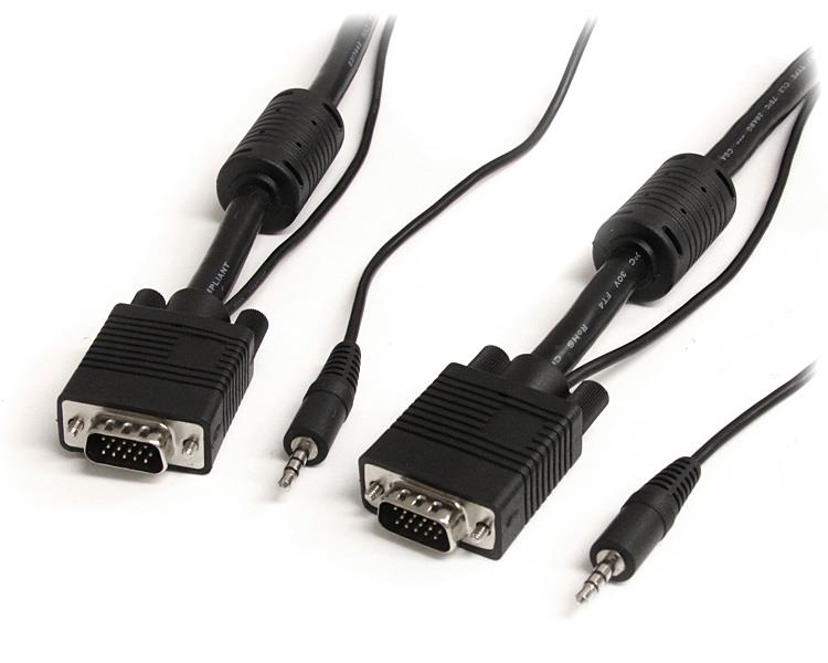 StarTech.com 5m VGA Video Cable with Audio - UK BUSINESS SUPPLIES