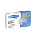 Rapesco 24/8mm Galvanised Staples (Pack 1000) - 1456 - UK BUSINESS SUPPLIES
