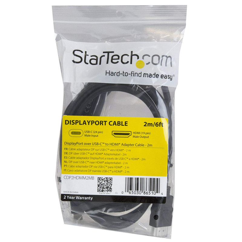 StarTech.com 2m USB C to HDMI Adapter Cable 4K 30Hz - UK BUSINESS SUPPLIES
