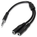 StarTech.com Slim Stereo Splitter M to 2x F Cable - UK BUSINESS SUPPLIES