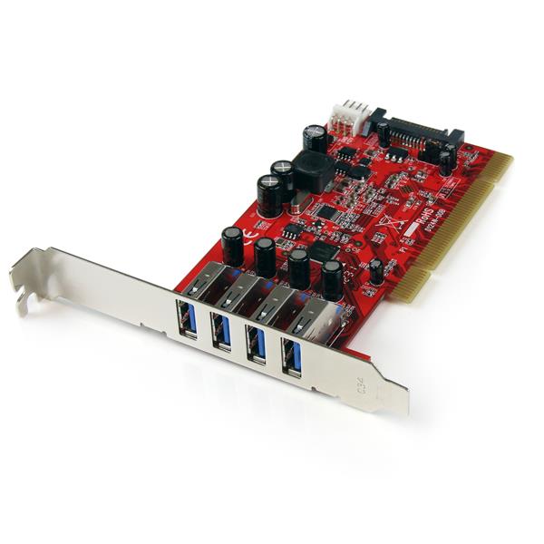 StarTech.com 4 Port SuperSpeed USB 3.0 PCI Card - UK BUSINESS SUPPLIES