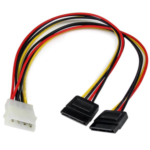 StarTech.com 12in LP4 to 2x SATA Power Y Cable - UK BUSINESS SUPPLIES