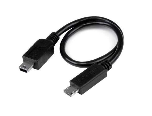 StarTech.com 8in USB OTG Cable Micro USB to Mini USB - UK BUSINESS SUPPLIES