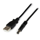 StarTech.com 2m USB to Type N Barrel 5V DC Cable - UK BUSINESS SUPPLIES