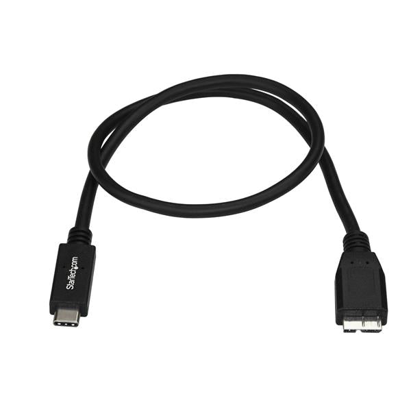 StarTech.com 0.5m USB 3.1 USB C to Micro USB - UK BUSINESS SUPPLIES