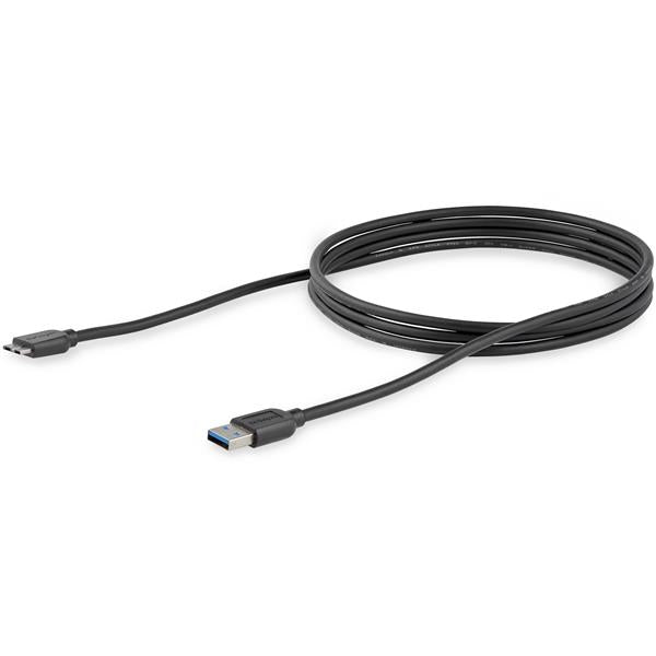 StarTech.com 2m Slim SuperSpeed USB 3.0 Micro B Cable - UK BUSINESS SUPPLIES