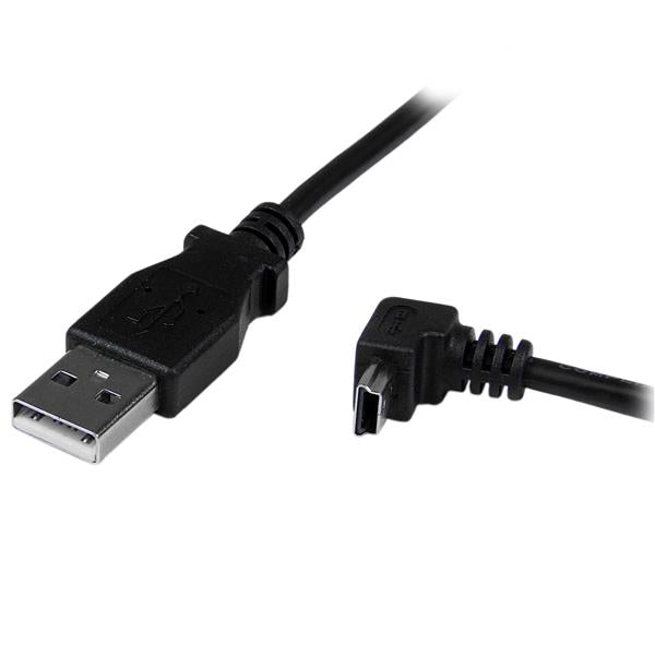 StarTech.com 2m Mini USB Cable A to Down Angle Mini B - UK BUSINESS SUPPLIES