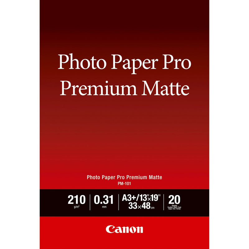 Canon PM-101 Premium A3+ Matte Photo Paper 20 sheets - 8657B007 - UK BUSINESS SUPPLIES